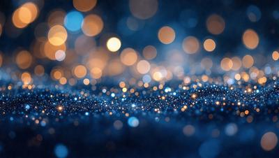The primary subject of the image is a blue background with a pattern of bright, shining lights. The setting appears to be a nighttime sky, with the lights creating a mesmerizing effect. The visual style of the image is a combination of a photo and digital art, as it captures the beauty of the night sky with the lights creating a unique and captivating pattern. The colors and mood of the image are predominantly blue, with the bright lights adding a sense of warmth and energy to the scene.